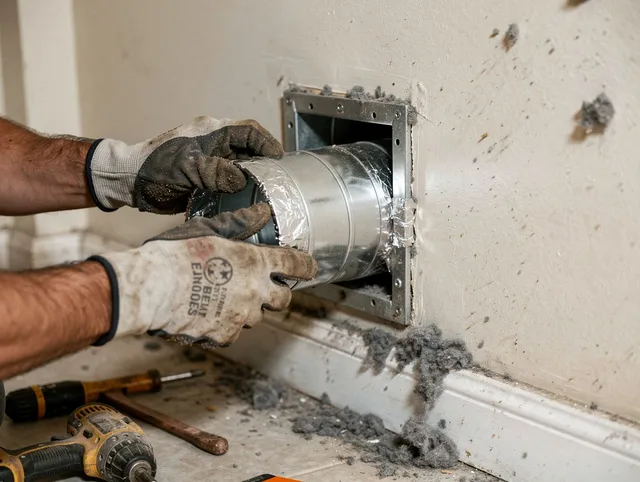 Professional dryer vent repair and installation by Eastvale Dryer Vent Cleaning in Eastvale